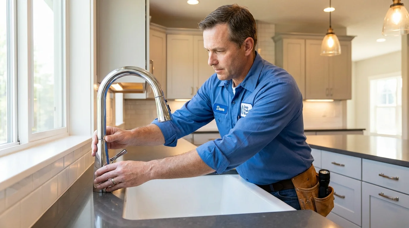 Kitchen faucet installation by Johns Plumbing LLC in Hoyt Lakes